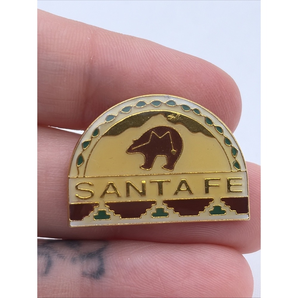 Santa Fe New Mexico Bear Lapel Hat Pin
